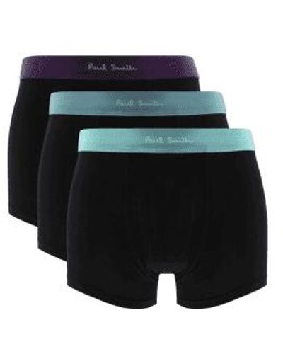 Paul Smith 3 sous-vêtements pack Col: bleu bleu et violet, taille: m - Noir