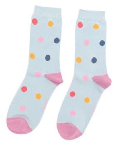 Miss Sparrow Sks385 Spots Socks One Size - Blue