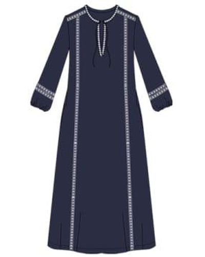 Nooki Design Mélange bleu robe emilia maxi