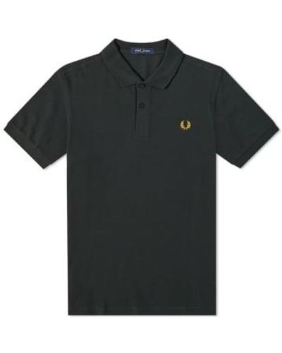 Fred Perry Slim fit plain polo night / honey gold - Negro