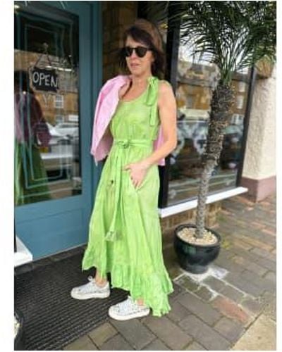 Pranella Atzaro Lime Maxi Dress Size Small - Green