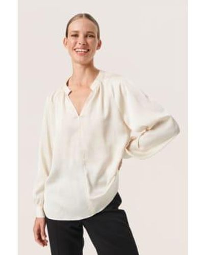 Soaked In Luxury Ioana Blouse Ls - Natural