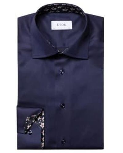 Eton Signature Twill Contemporary Shirt 1 - Blu