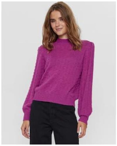 Numph Nutilly Textured Knit Xs - Purple
