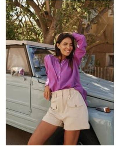 indi & cold Rustic Linen Shorts 38 - Multicolour