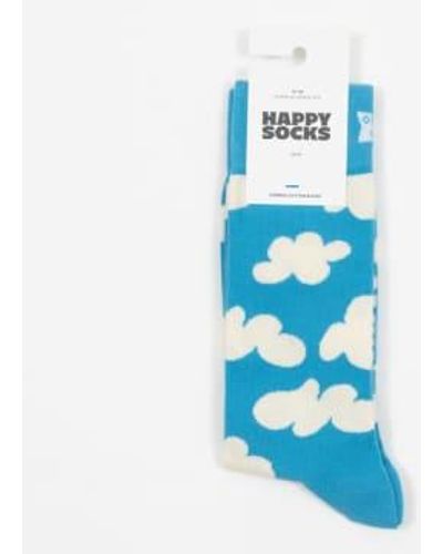 Happy Socks Chaussettes nuageuses en bleu
