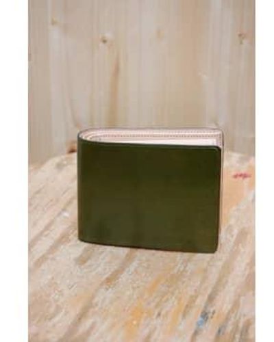 Il Bussetto Bi Fold Wallet With Coin Pocket Pesto One Size - Green