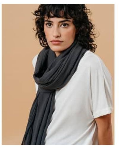 Grace & Mila Grace And Mila Manet Scarf Charcoal - Nero