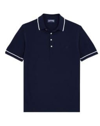 Vilebrequin Pezou Honeycomb Fabric Polo Shirt - Blue