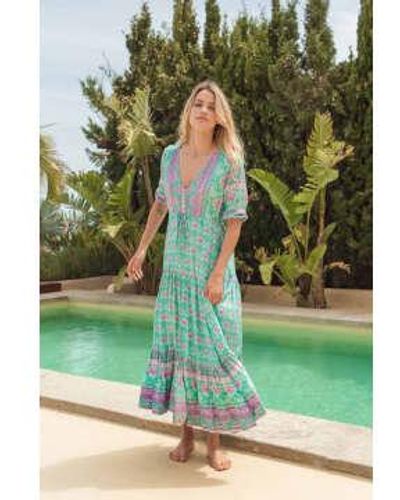 Jaase Boreal Print Tessa Maxi Dress S - Green