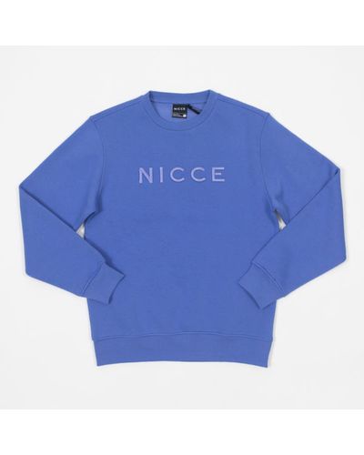 Nicce London Mercury Logo Sweatshirt In Iris - Blue