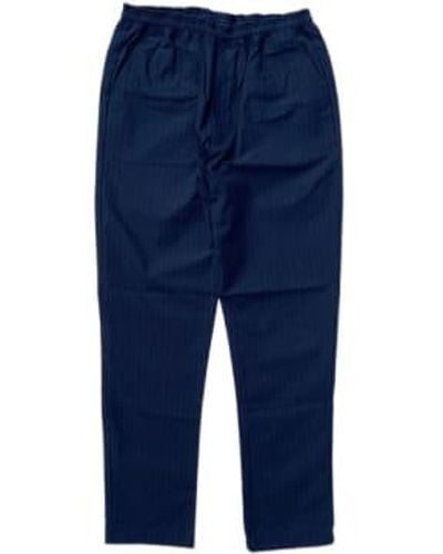 CAMO Eclipse Elastic Trousers Pinstripe Navy - Blue
