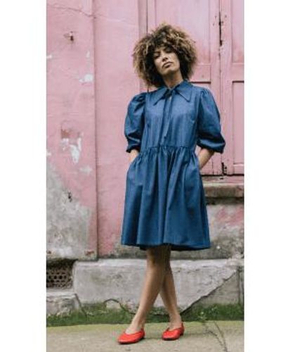 Minkie Studio Edie Chambray Dress By Xs - Blue