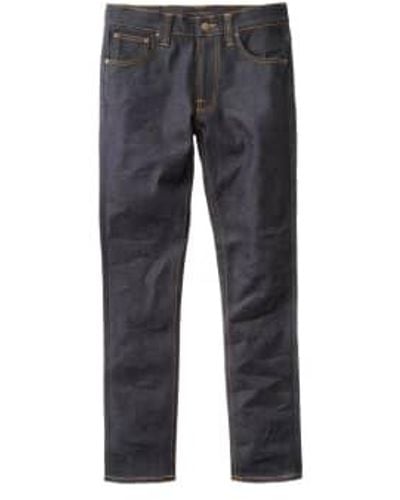 Nudie Jeans Dark lean dean jeans slim fit - Gris
