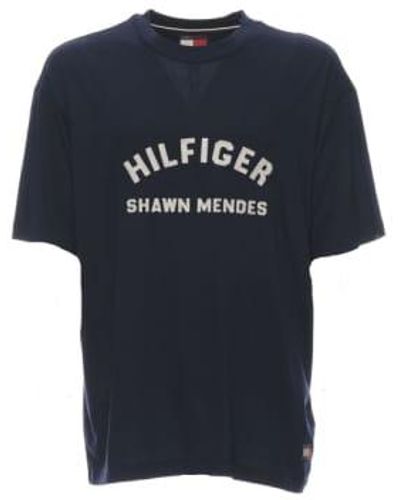 Tommy Hilfiger T-shirt mann mw0mw31189 dcc navy - Blau