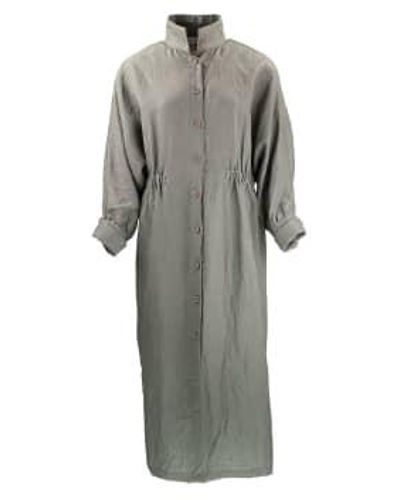 Les Bohémiennes Joe Linen Dress Linen - Gray