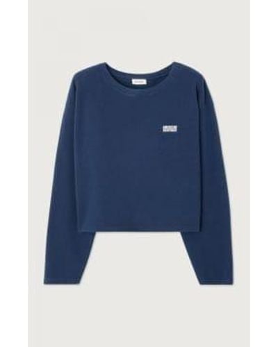 American Vintage Melang Hodatown Sweatshirt - Blu