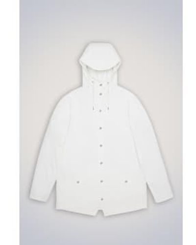 Rains Powder W3 Unisex Jacket - Bianco