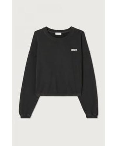 American Vintage Licorice Izubird Sweatshirt S - Black