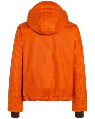 Manifattura Ceccarelli Orange Blazer Coat Jacket