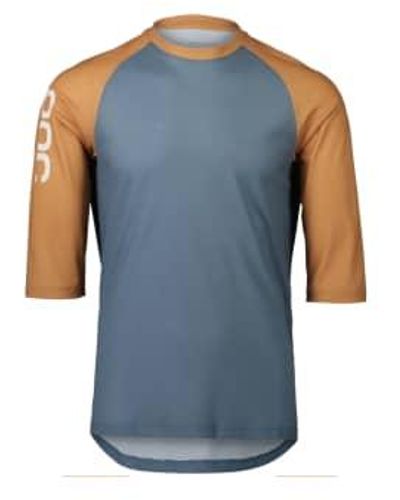 Poc Camiseta mtb puro 3/4 uomo calcita azul/aragonita marrón