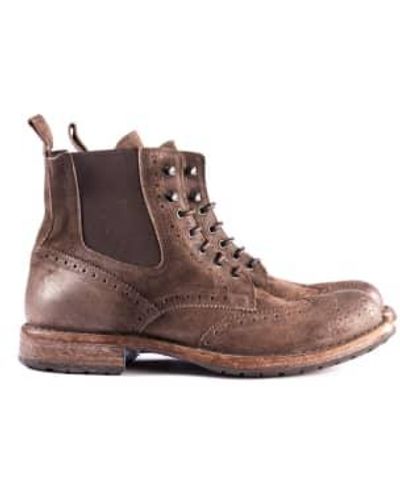 Moma Brogue Boot Suede T.moro 43 - Brown