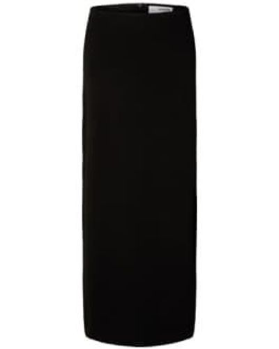 SELECTED Slfilvetti long falda - Negro