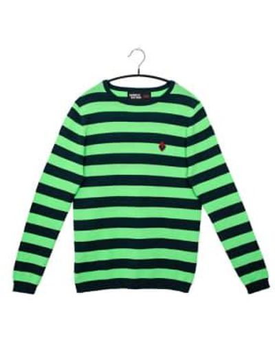 Danielle Rattray : tricot rayé - Vert