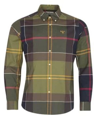 Barbour Sutherland Tailored Shirt Classic Tartan Xl - Green