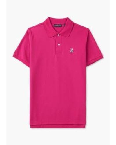Psycho Bunny S Classic Pique Polo Shirt - Pink