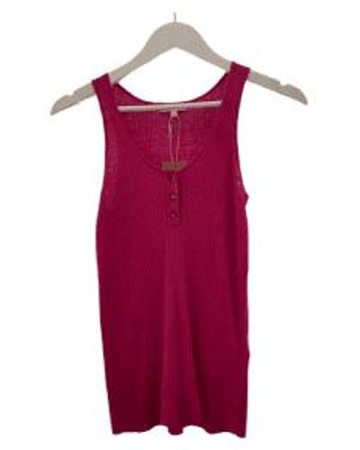 Yerse Flaxy Top In - Rosso