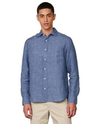 Hartford Paul Delave Linen Shirt - Blue