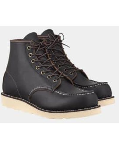 Red Wing 6 "boot los pies moc - Negro