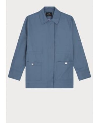 Paul Smith Veste douche swirl trim col: 43 bleu grisâtre, taille: 1