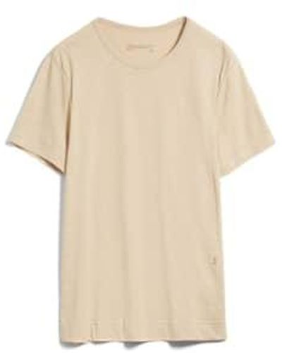 ARMEDANGELS T-shirt en mélange coton et lin bio Antonio Linen - Neutre