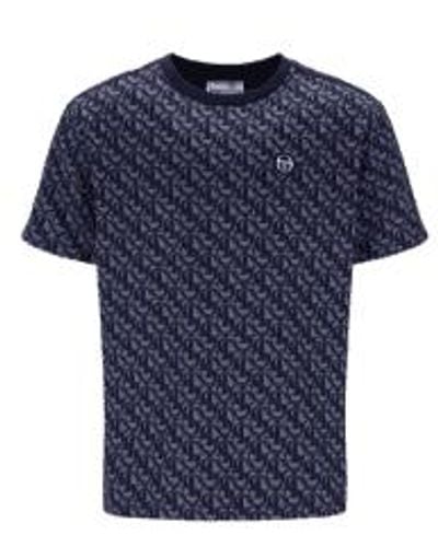 Sergio Tacchini T-shirt rene mono en bleu maritime