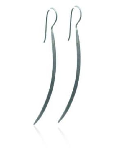 CollardManson Long Curved Earrings - Black