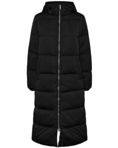 Y.A.S Puffa Long Down Coat - Black