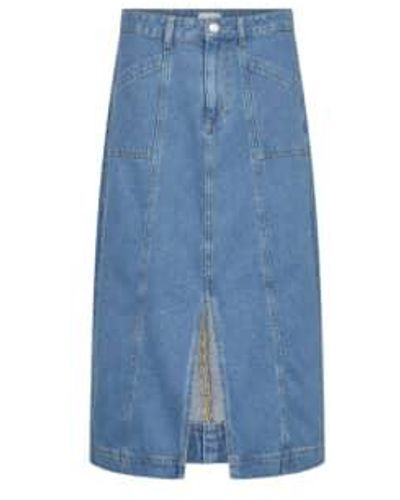 Levete Room Frilla 4 Skirt Medi Denim / 36 - Blue