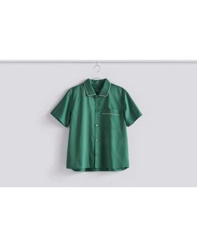 Hay Umriss pyjama s/s shirt-m/l-emerald - Grün