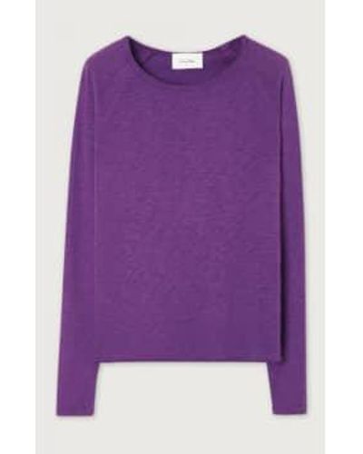 American Vintage Ultraviolet Sonoma Long Sleeved S T Shirt S - Purple