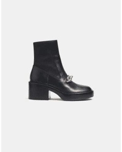 COACH Kenna Buckle Detail Ankle Boots Size: 7, Col: 7 - Black