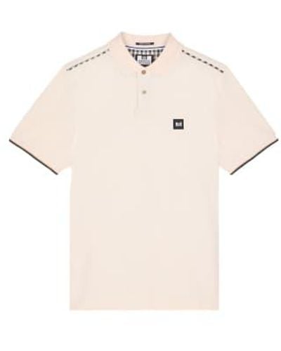 Weekend Offender Sakai Short Sleeved Polo Shirt Alabaster - Neutro