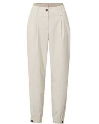 Yaya Woven Pants With Side Pockets - White
