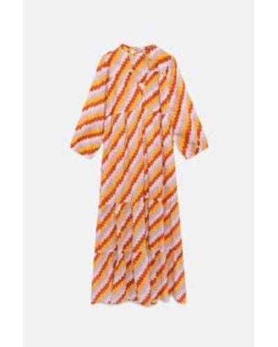 Compañía Fantástica Zigzag Sun Dress - Orange