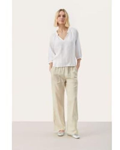 Part Two Elody linen blouse brilliant - Blanc