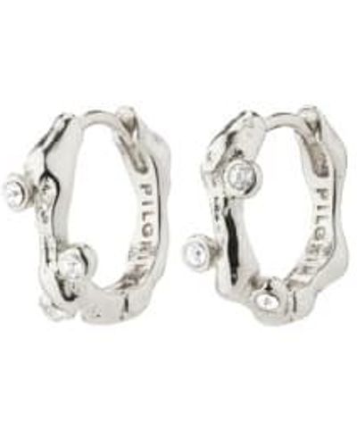 Pilgrim Urszula Crystal Hoops /crystal / Os - Metallic