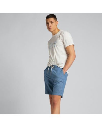 Lee Jeans Drawstring Shorts Light Rinse Denim - Blu