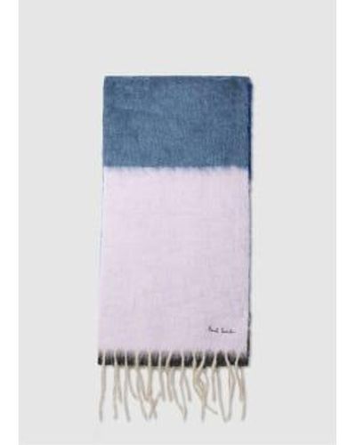 PS by Paul Smith Ps Colour Block Fuzzy Scarf One-size - Blue