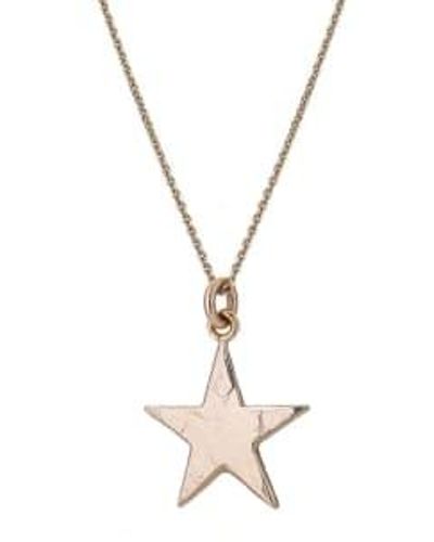 Renné Jewellery 9 Carat Trace Chain & Stellar Star 18" - Metallic